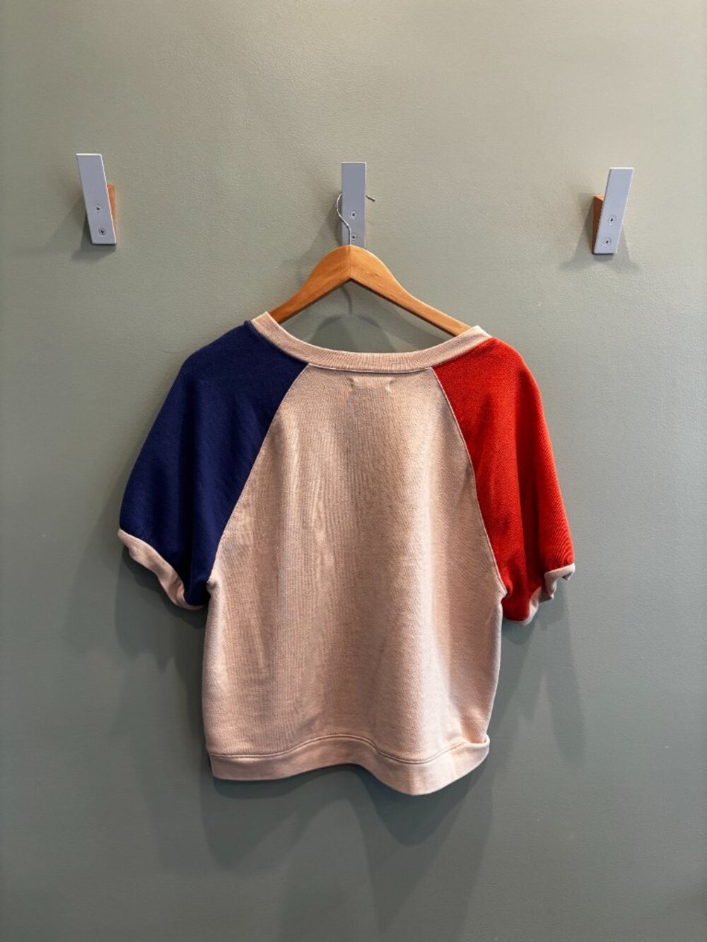 Madewell Short Sleeve Sweatshirt in Colorblock - Picture 3 of 4